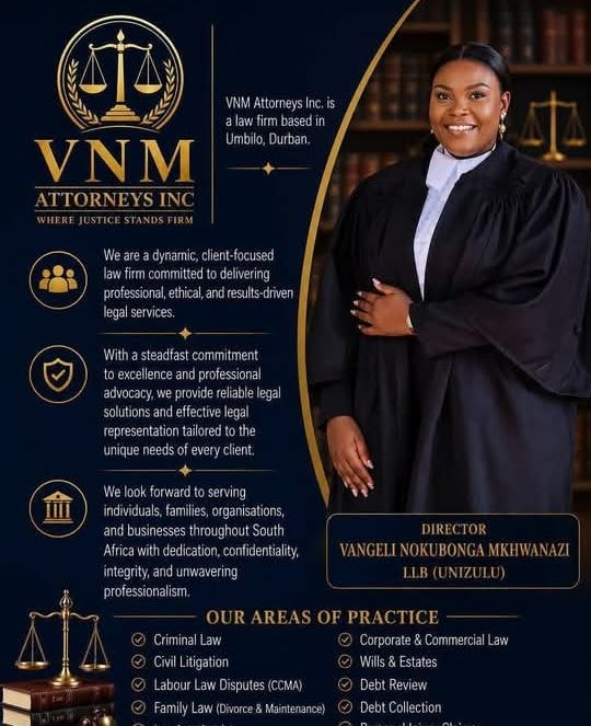 Att. Vangeli N. Mkhwanazi — Ikusasalethu High School alumni