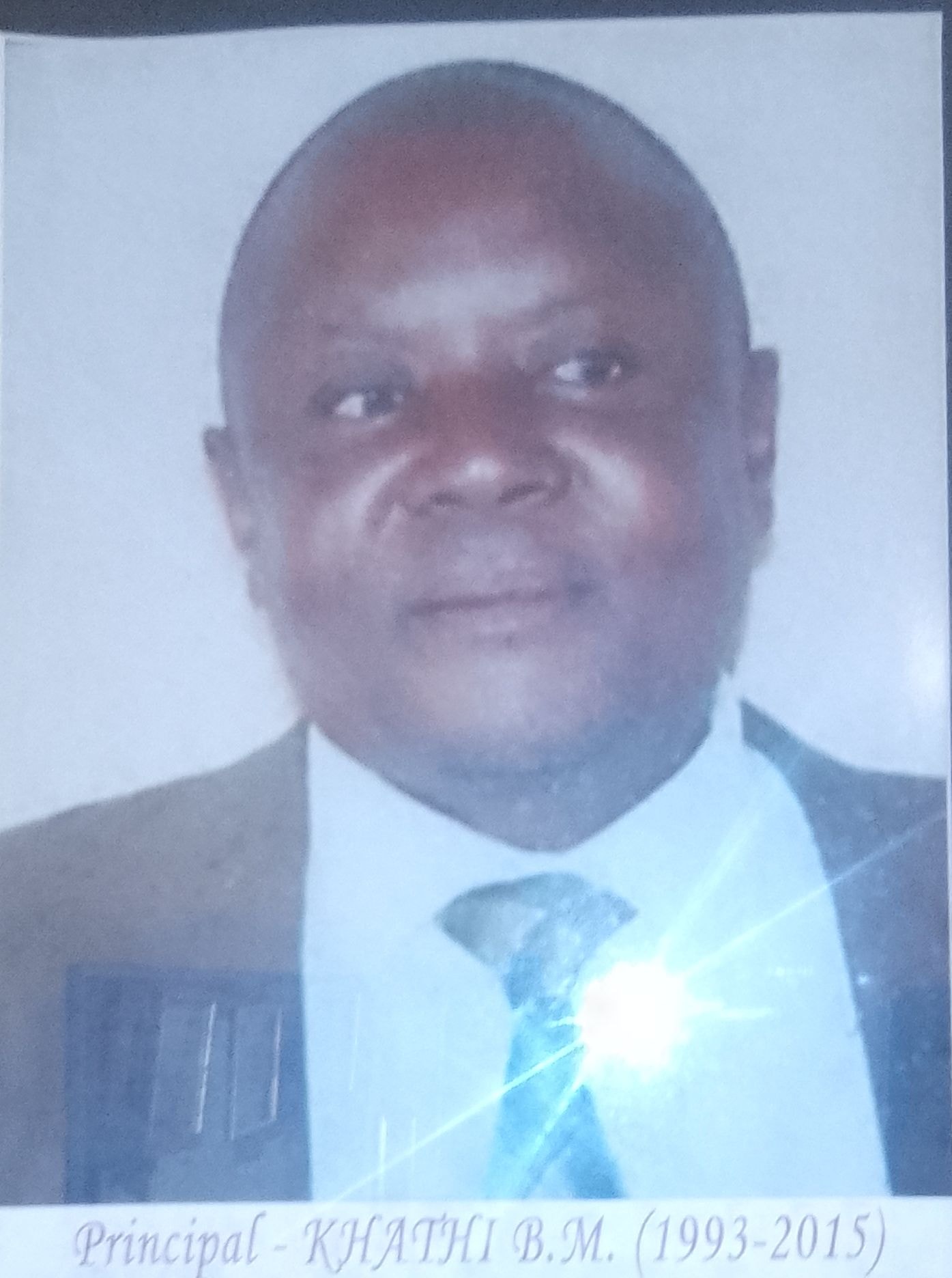 Mr B.M. Khathi, Principal 1993 – 2015